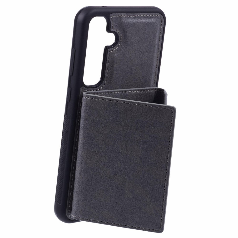 Samsung Galaxy S25 - EIDERWOOD 2-i-1 Vegansk Læder Cover m. Kortholder & Ståfunktion - Grå