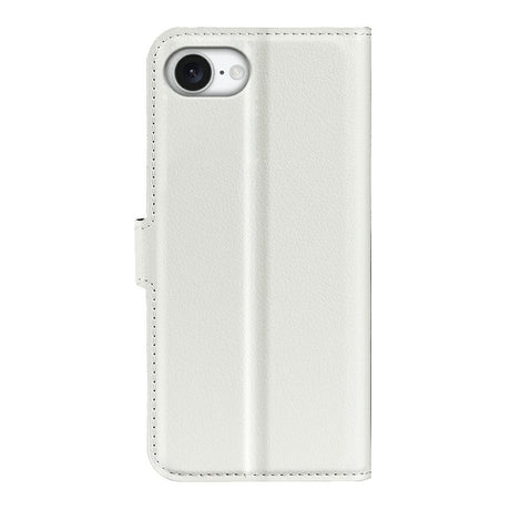 iPhone 16e - EIDERWOOD Faux Leather Flip Cover m. Kortholder og stativfunksjon - Hvit