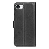 iPhone 16e - EIDERWOOD Faux Leather Flip Cover m. Kortholder og stativfunksjon - svart