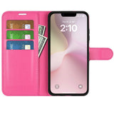 iPhone 16e - EIDERWOOD Kunstlæder Flip Cover m. Kortholder & Ståfunktion - Pink