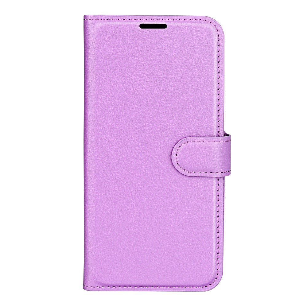iPhone 16e - EIDERWOOD Faux Leather Flip Cover m. Kortholder og stativfunksjon - Lilla