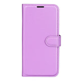 iPhone 16e - EIDERWOOD Faux Leather Flip Cover m. Kortholder og stativfunksjon - Lilla