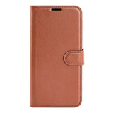 iPhone 16e - EIDERWOOD Faux Leather Flip Cover m. Kortholder og stativfunksjon - brun