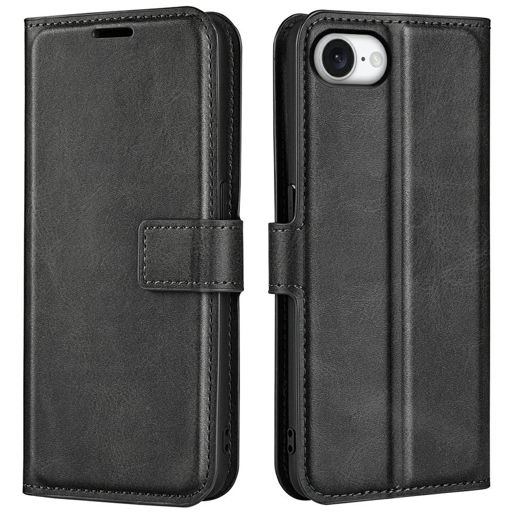 iPhone 16e - EIDERWOOD Faux Leather Flip Deksel - Svart