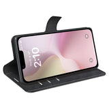 iPhone 16e - EIDERWOOD Faux Leather Flip Deksel - Svart