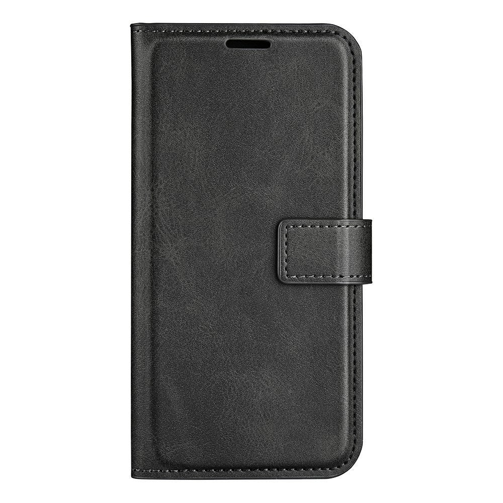 iPhone 16e - EIDERWOOD Faux Leather Flip Deksel - Svart