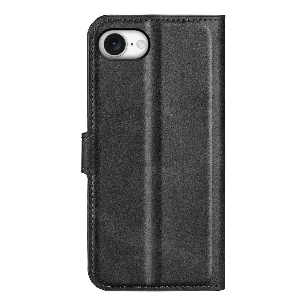 iPhone 16e - EIDERWOOD Faux Leather Flip Deksel - Svart
