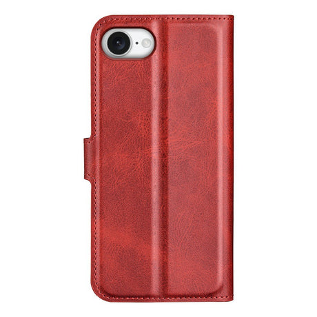 iPhone 16e - EIDERWOOD Faux Leather Flip Deksel - Rød