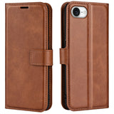 iPhone 16e - EIDERWOOD Faux Leather Flip Deksel - Lysebrun
