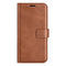 iPhone 16e - EIDERWOOD Faux Leather Flip Deksel - Lysebrun