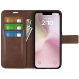 iPhone 16e - EIDERWOOD Faux Leather Flip Deksel - Brun