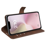 iPhone 16e - EIDERWOOD Faux Leather Flip Deksel - Brun