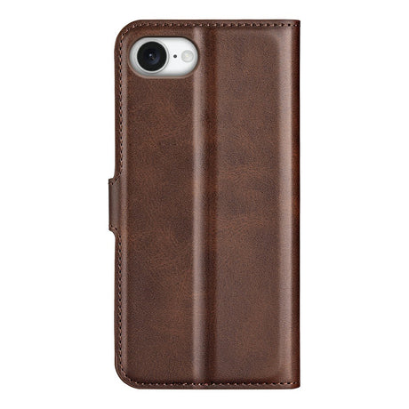 iPhone 16e - EIDERWOOD Faux Leather Flip Deksel - Brun
