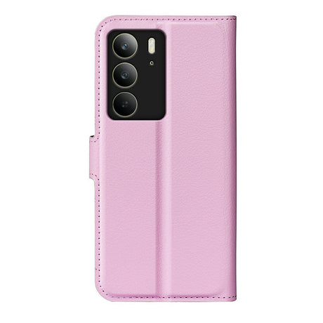 Realme C75 - EIDERWOOD Faux Leather Flip Cover m. Kortholder og stativfunksjon - Rosa