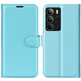 Realme C75 - EIDERWOOD Kunstlæder Flip Cover m. Kortholder & Ståfunktion - Blå