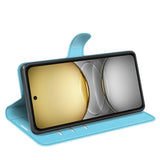 Realme C75 - EIDERWOOD Kunstlæder Flip Cover m. Kortholder & Ståfunktion - Blå