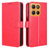 Motorola Moto G15 / G15 Power - EIDERWOOD Faux Leather Flip Cover m. Stropp - Rød