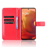 Motorola Moto G15 / G15 Power - EIDERWOOD Faux Leather Flip Cover m. Stropp - Rød