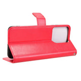 Motorola Moto G15 / G15 Power - EIDERWOOD Faux Leather Flip Cover m. Stropp - Rød