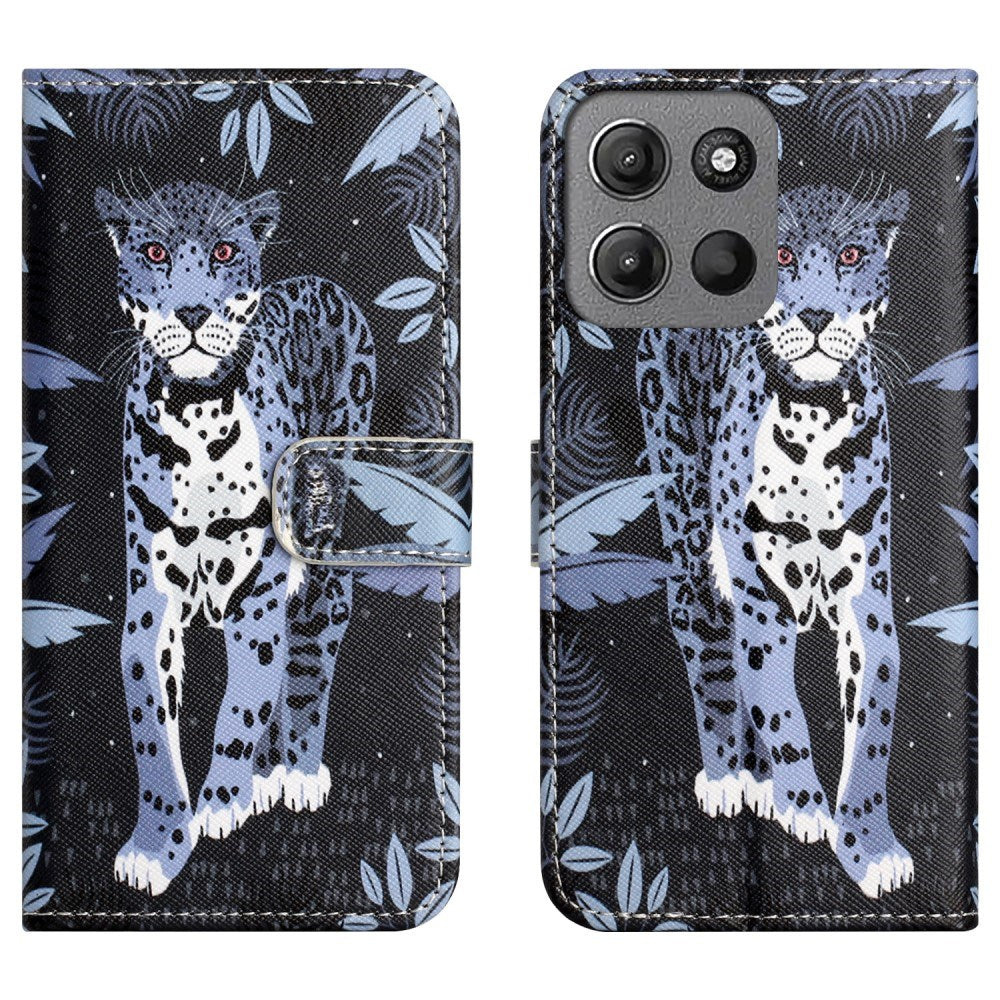 Motorola Moto G15 / G15 Power - EIDERWOOD Faux Leather Flip Cover m. Motiv - Leopard