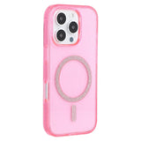 iPhone 16 Pro - EIDERWOOD Plast Glitter Deksel - MagSafe kompatibel - Rosa