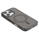 iPhone 16 Pro - EIDERWOOD Plast Glitter Deksel - MagSafe kompatibel - Svart