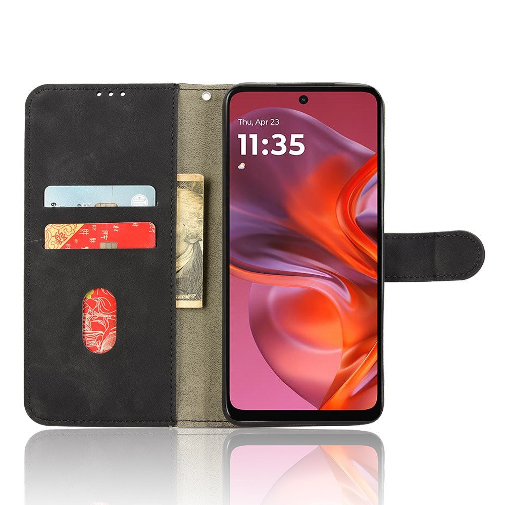 EIDERWOOD Motorola Moto G05 Flip Cover - Kortholder & Ståfunktion - Sort