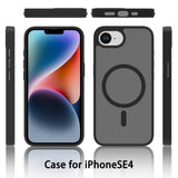 EIDERWOOD iPhone 16e Mat Hybrid Bagside Cover - MagSafe Kompatibel - Gennemsigtig / Lilla