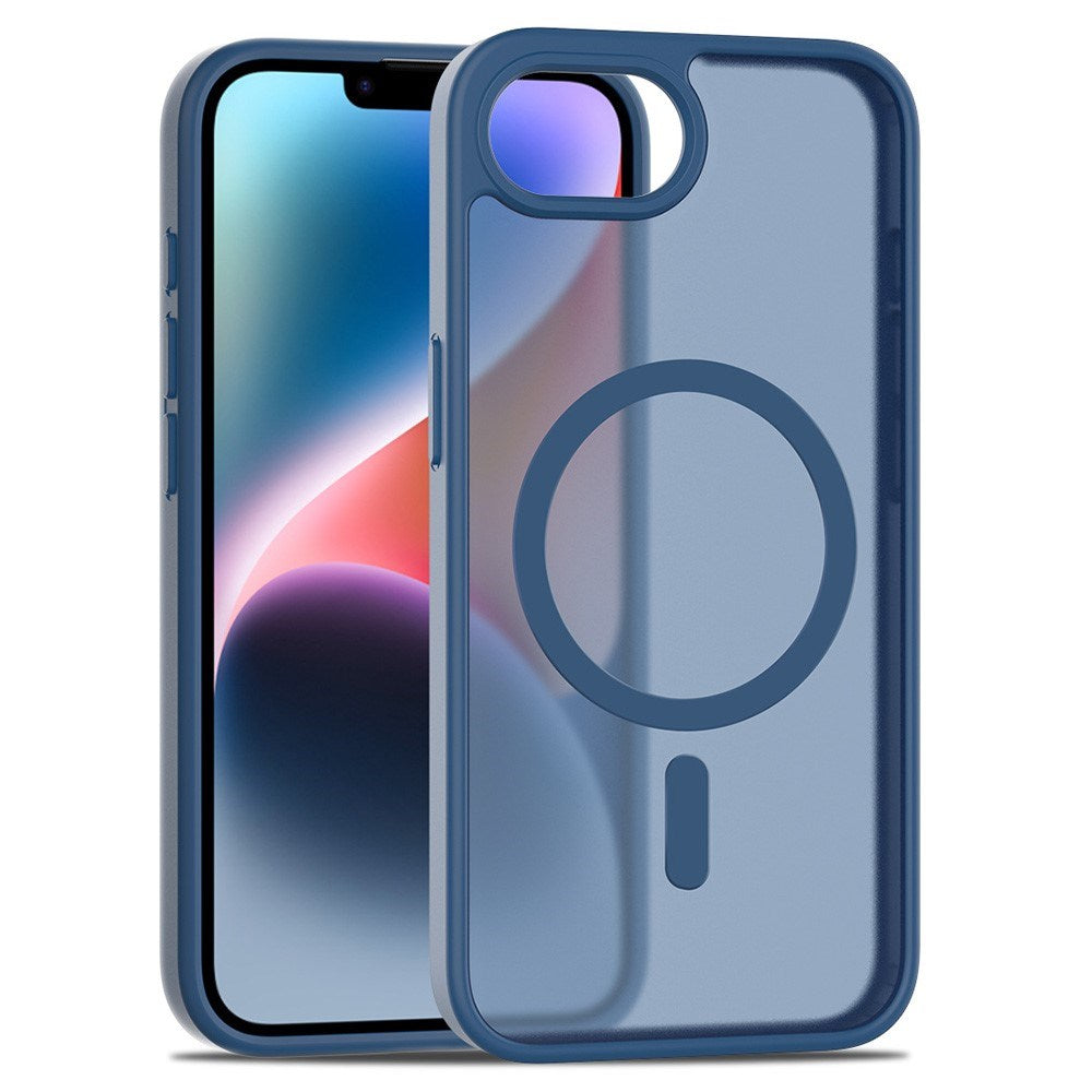 EIDERWOOD iPhone 16e Matte Hybrid Bakdeksel - MagSafe-kompatibel - Gjennomsiktig / Blå