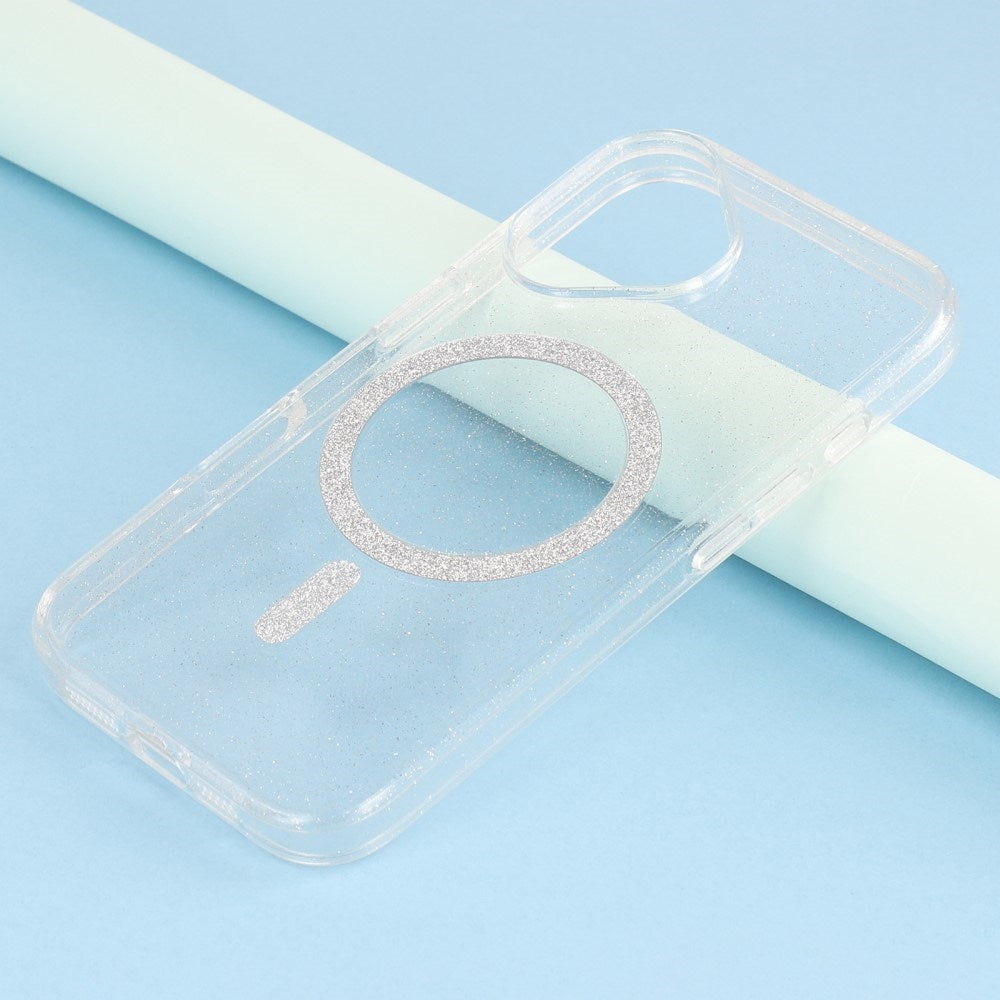 iPhone 16 - EIDERWOOD Plastik Glitter Cover - MagSafe Kompatibel - Gennemsigtig