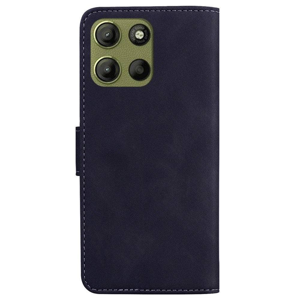 Motorola Moto G15 - EIDERWOOD Faux Leather Flip Cover m. Kortholder og stativfunksjon - svart