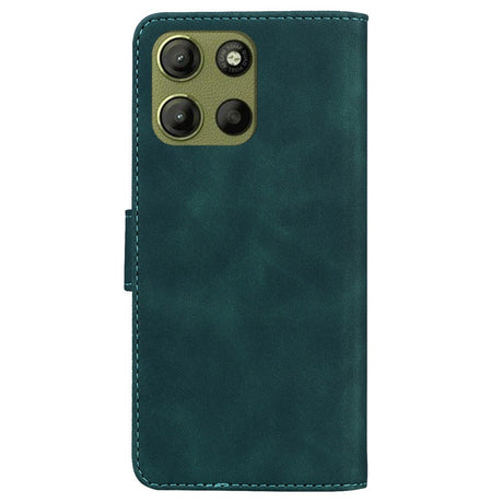 Motorola Moto G15 - EIDERWOOD Faux Leather Flip Cover m. Kortholder og stativfunksjon - Grønn