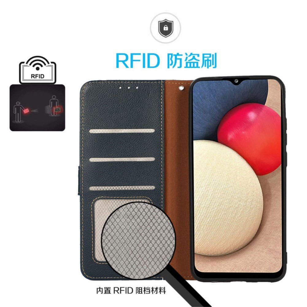 OnePlus 13R lommebokdeksel i kunstskinn med stropp - blå