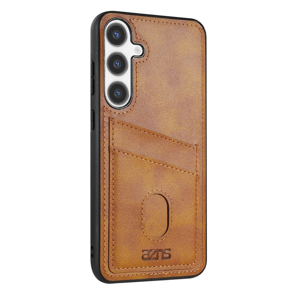 Samsung Galaxy A56 (5G) - EIDERWOOD - Bakdeksel i imitert skinn m. Kortholder - Brun