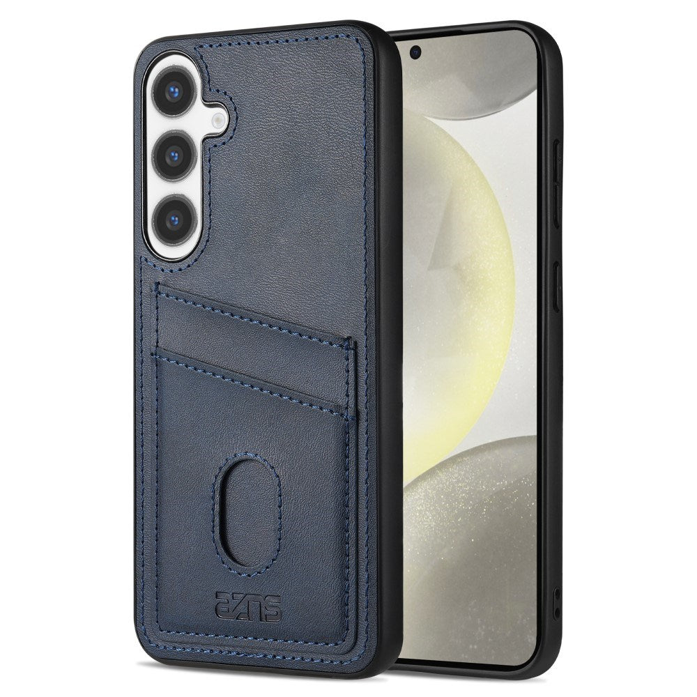 Samsung Galaxy A56 (5G) - EIDERWOOD - Bakdeksel i imitert skinn m. Kortholder - Blå