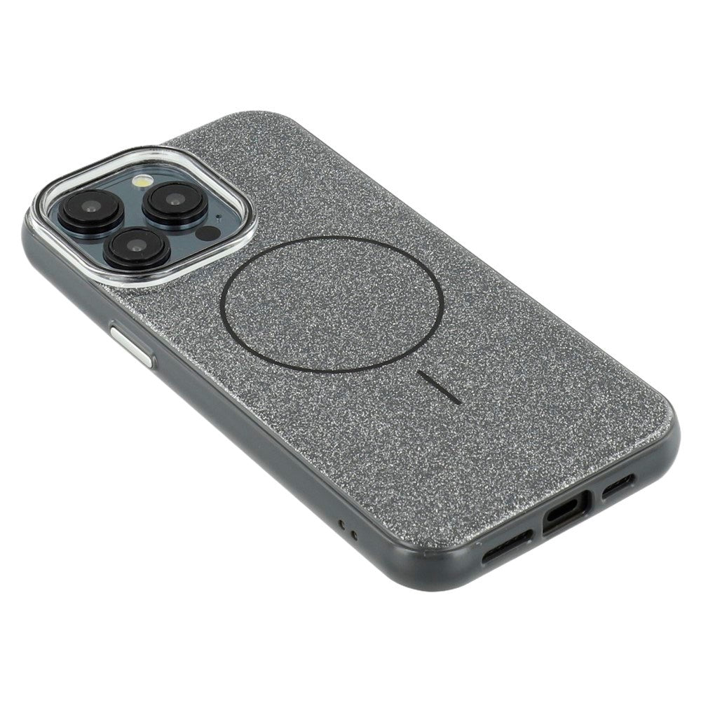 iPhone 15 Pro - EIDERWOOD Plastik Glitter Cover - MagSafe Kompatibel - Sort