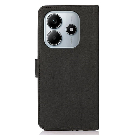 KHAZNEH - Xiaomi Redmi Note 14 (5G) - Kunstlæder Flip Cover m. Kortholder & Ståfunktion - Sort
