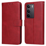 Realme 14X (5G) / C75 - EIDERWOOD Faux Leather Flip Cover m. Stropp - Rød