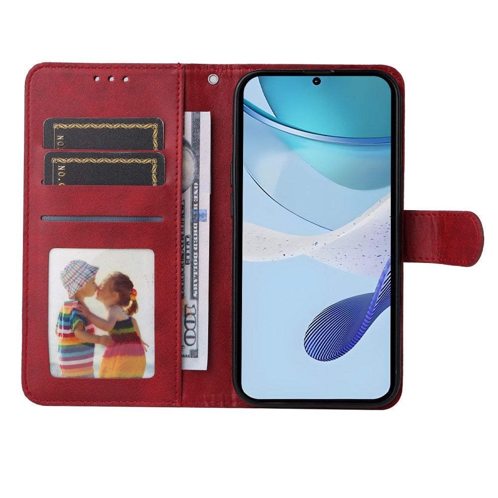 Realme 14X (5G) / C75 - EIDERWOOD Faux Leather Flip Cover m. Stropp - Rød