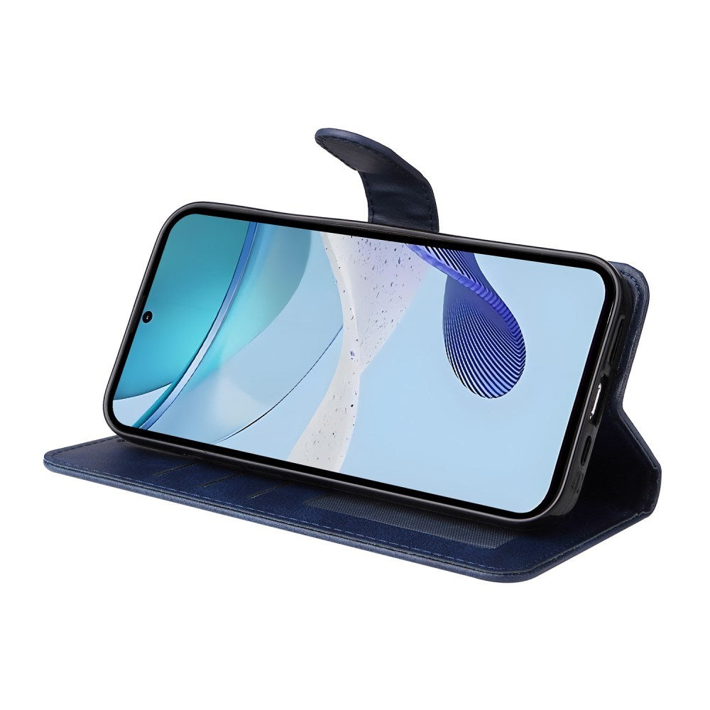 Realme 14X (5G) / C75 - EIDERWOOD Faux Leather Flip Cover m. Stropp - Blå