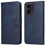 Motorola Moto E14 (4G) / G04 (4G) / G04s (4G) / G24 (4G) - EIDERWOOD Faux Leather Flip Cover m. Stropp - Blå