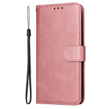 Motorola Moto E14 (4G) / G04 (4G) / G04s (4G) / G24 (4G) - EIDERWOOD Faux Leather Flip Cover m. Stropp - Rosa