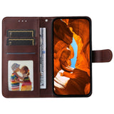 Motorola Moto E14 (4G) / G04 (4G) / G04s (4G) / G24 (4G) - EIDERWOOD Faux Leather Flip Cover m. Stropp - Brun