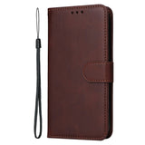Motorola Moto E14 (4G) / G04 (4G) / G04s (4G) / G24 (4G) - EIDERWOOD Faux Leather Flip Cover m. Stropp - Brun