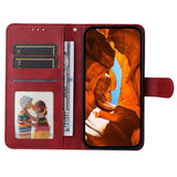 Motorola Edge 60 Neo / 50 Neo / ThinkPhone 25 EIDERWOOD Kunstlæder Flip Cover - Strop - Rød