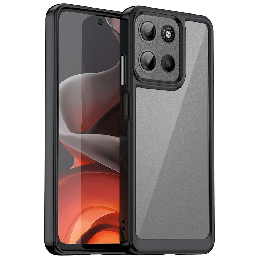 EIDERWOOD Motorola Moto G15 / G05 / E15 Hybrid plastbakdeksel - gjennomsiktig / svart kant