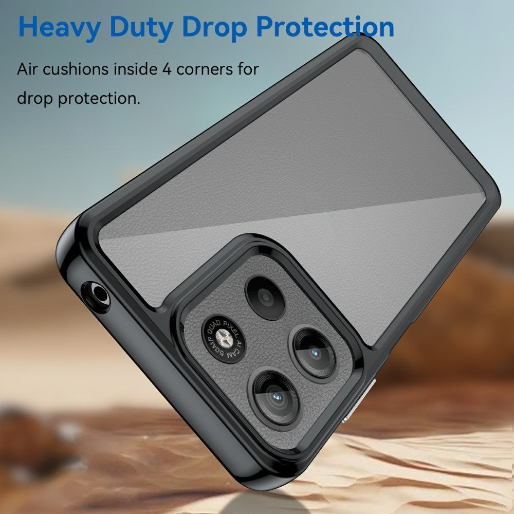 EIDERWOOD Motorola Moto G15 / G05 / E15 Hybrid plastbakdeksel - gjennomsiktig / svart kant