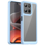 EIDERWOOD Motorola Moto G15 / G05 / E15 Hybrid plastbakdeksel - gjennomsiktig / blå kant