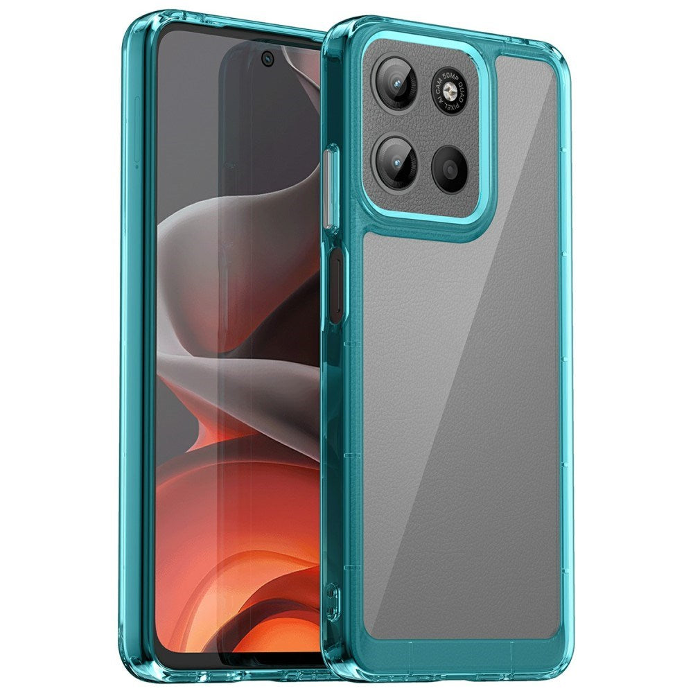EIDERWOOD Motorola Moto G15 / G05 / E15 Hybrid plastbakdeksel - gjennomsiktig / turkis