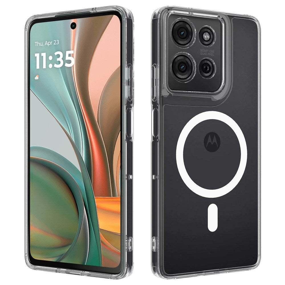 Motorola Moto G75 (5G) - EIDERWOOD fleksibelt plastdeksel - MagSafe-kompatibel - Gjennomsiktig